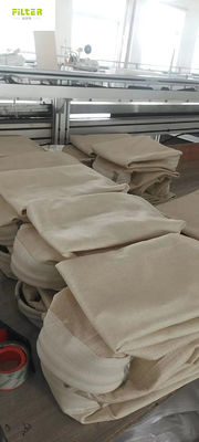 ধুলো সংগ্রাহক ফিল্টার ব্যাগ এসএস রিং টপ সহ নোমেক্স আরামাইড