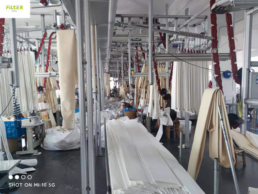 Nomex PPS P84 পলিস্টার ফাইবারগ্লাস PTFE ফিল্টার ব্যাগ প্রস্থ 2.2m