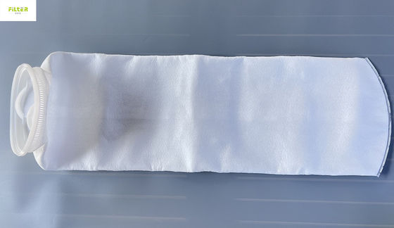 অ্যাকোয়ারিয়াম 10 মাইক্রন পিপি তরল ফিল্টার ব্যাগ প্লাস্টিকের রিং সহ 7 "X32"