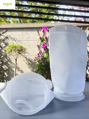 অ্যাকোয়ারিয়াম 10 মাইক্রন পিপি তরল ফিল্টার ব্যাগ প্লাস্টিকের রিং সহ 7 "X32"