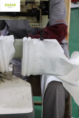 100% পিটিএফই ফাইবার ব্যাগহাউস ধোঁয়া চিকিত্সার জন্য পিটিএফই ফিল্টার ব্যাগ