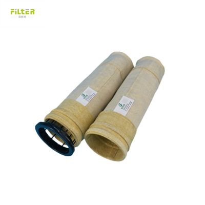 উচ্চ তাপমাত্রা 550GSM P84 বায়ু ফিল্টার জন্য PTFE ঝিল্লি ফিল্টার ব্যাগ সঙ্গে