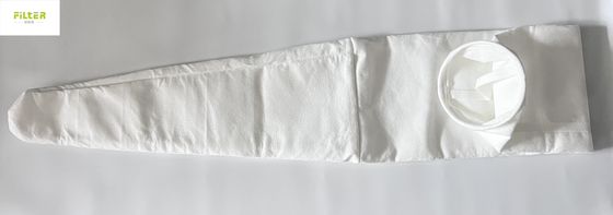 শীর্ষ এসএস স্ন্যাপব্যান্ড সহ সিমেন্ট এবং খনি শিল্পে ভিজা এবং অ্যাসিড পরিবেশে ধুলো সংগ্রহের জন্য পলিস্টার ফিল্টার ব্যাগ