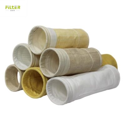উচ্চ তাপমাত্রা ফিল্টার ব্যাগ Nomex Aramid PTFE PPS ধুলো সংগ্রাহক জন্য অ বোনা ফিল্টার