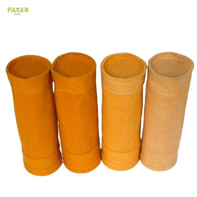 উচ্চ তাপমাত্রা ফিল্টার ব্যাগ Nomex Aramid PTFE PPS ধুলো সংগ্রাহক জন্য অ বোনা ফিল্টার