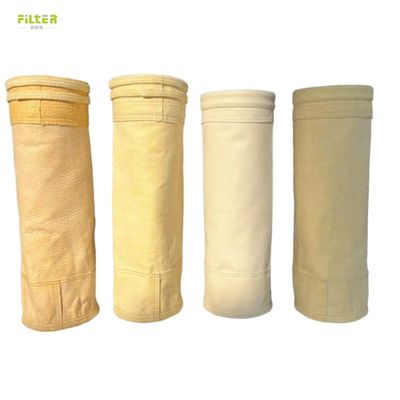 উচ্চ তাপমাত্রা ফিল্টার ব্যাগ Nomex Aramid PTFE PPS ধুলো সংগ্রাহক জন্য অ বোনা ফিল্টার
