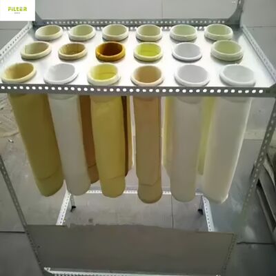 সিমেন্ট কয়লা খনি এবং ইস্পাত কারখানায় ধুলো সংগ্রহের জন্য পলিস্টার নামেক্স পিটিএফই পিপিএস পি 84 ফাইবারগ্লাস থেকে তৈরি ধুলো সংগ্রাহক ফিল্টার ব্যাগ