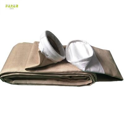 ধুলো সংগ্রাহক সরঞ্জাম জন্য টেকসই পলিস্টার P84 Nomex PPS PTFE ফাইবারগ্লাস ফিল্টার ব্যাগ