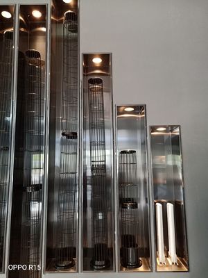 স্টার প্লাইটেড পলিস্টার ফিল্টার ব্যাগ 450GSM 550GSM ধুলো সংগ্রহকারী সিস্টেমের জন্য