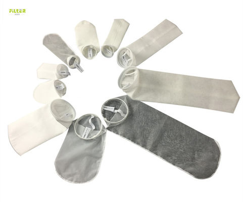 প্লাস্টিক বা এসএস৩০৪ রিং সহ নাইলন পিই তরল ফিল্টার ব্যাগ